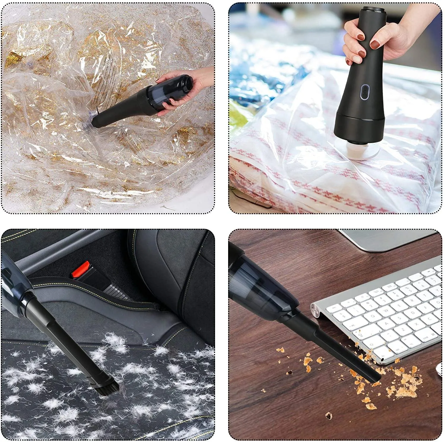 6000PA Portable Best Handheld Cordless Vacuum Cleaner, Wet/Dry Vacuum with Charging For Car And Home