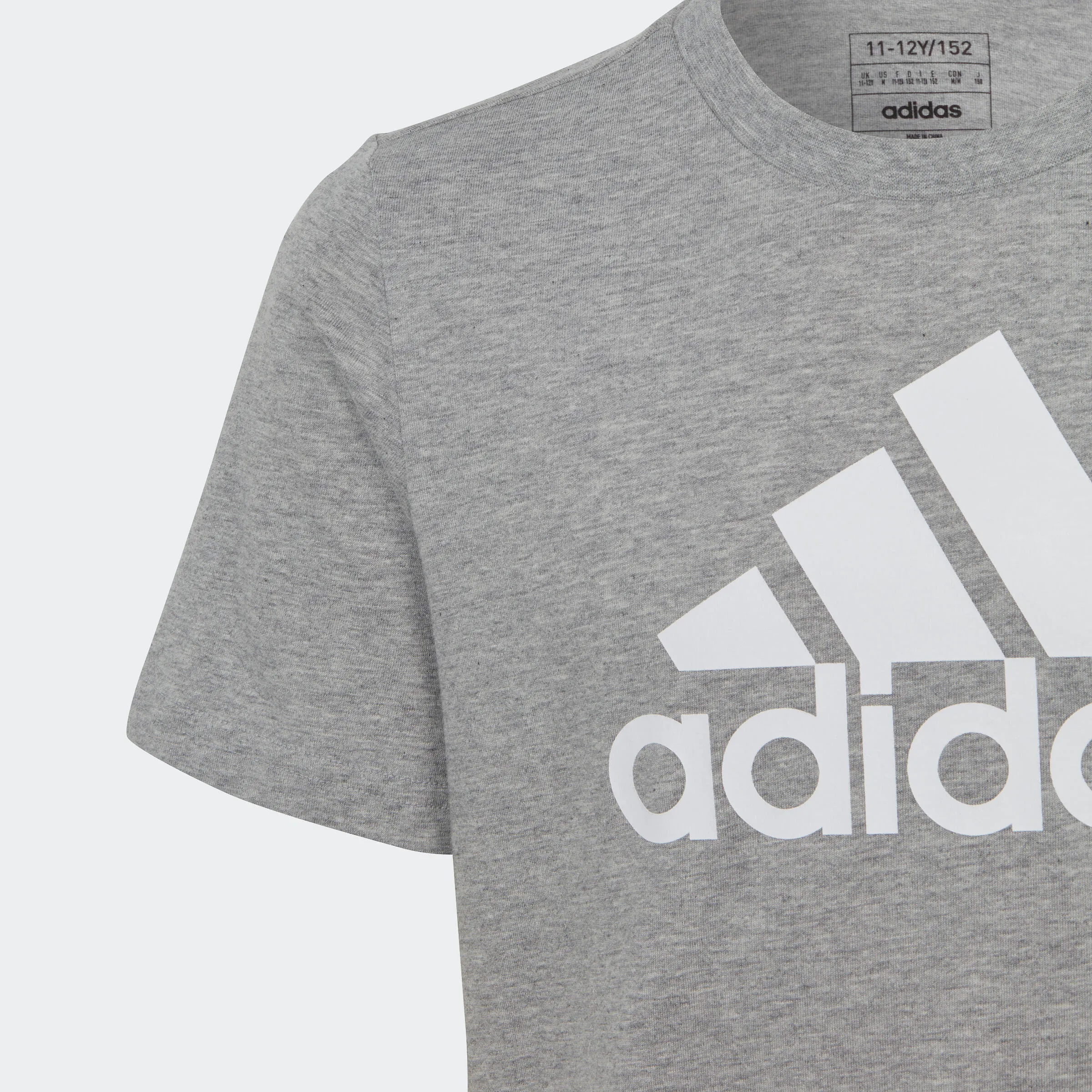 Adidas T-shirt for children - large logo gray-white