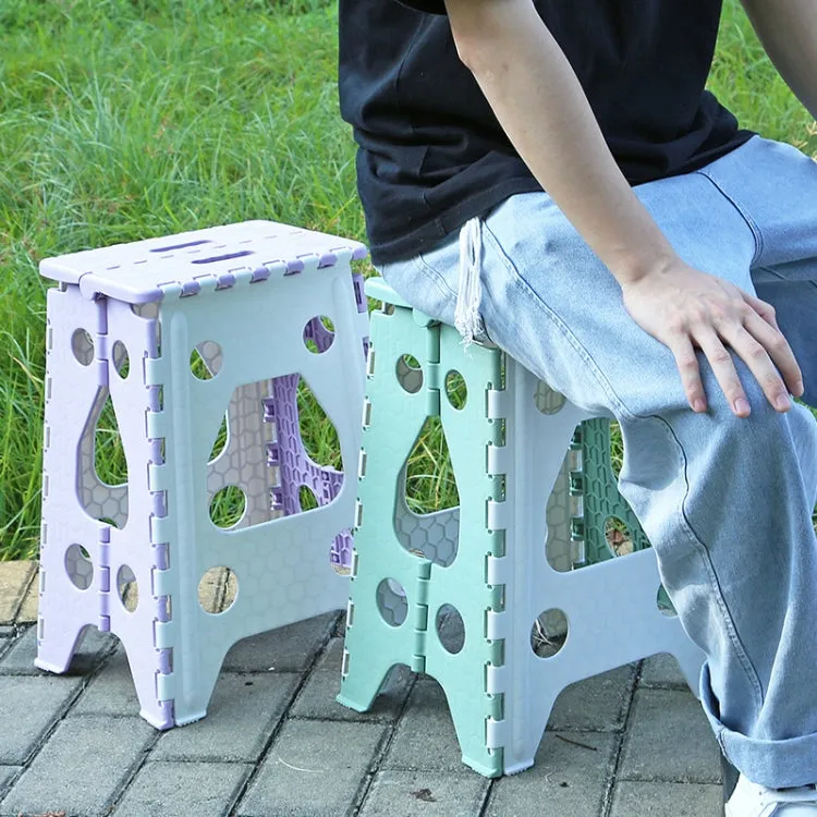 Convenient Folding Home Outdoor Thickened Portable Stool, Color: Green Medium