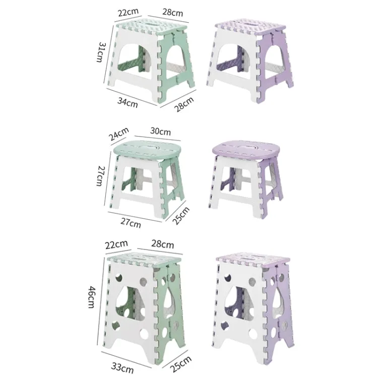 Convenient Folding Home Outdoor Thickened Portable Stool, Color: Green Medium