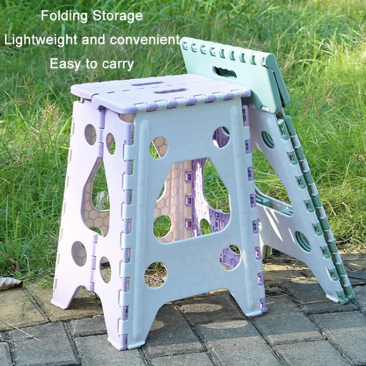 Convenient Folding Home Outdoor Thickened Portable Stool, Color: Violet Large