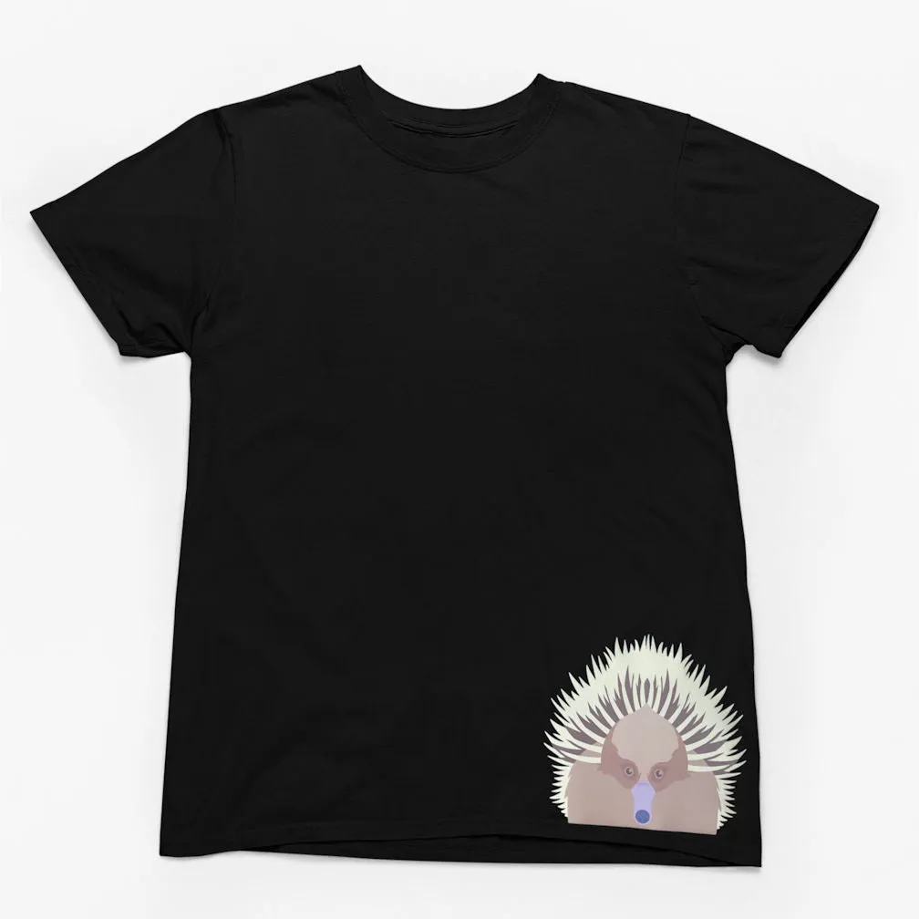 Echidna Face Hem Print Adults T-Shirt (Various Colours)