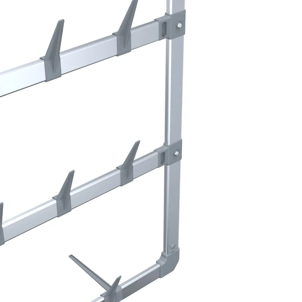 Hanging Shoe Rack Silver 66x13x139 cm