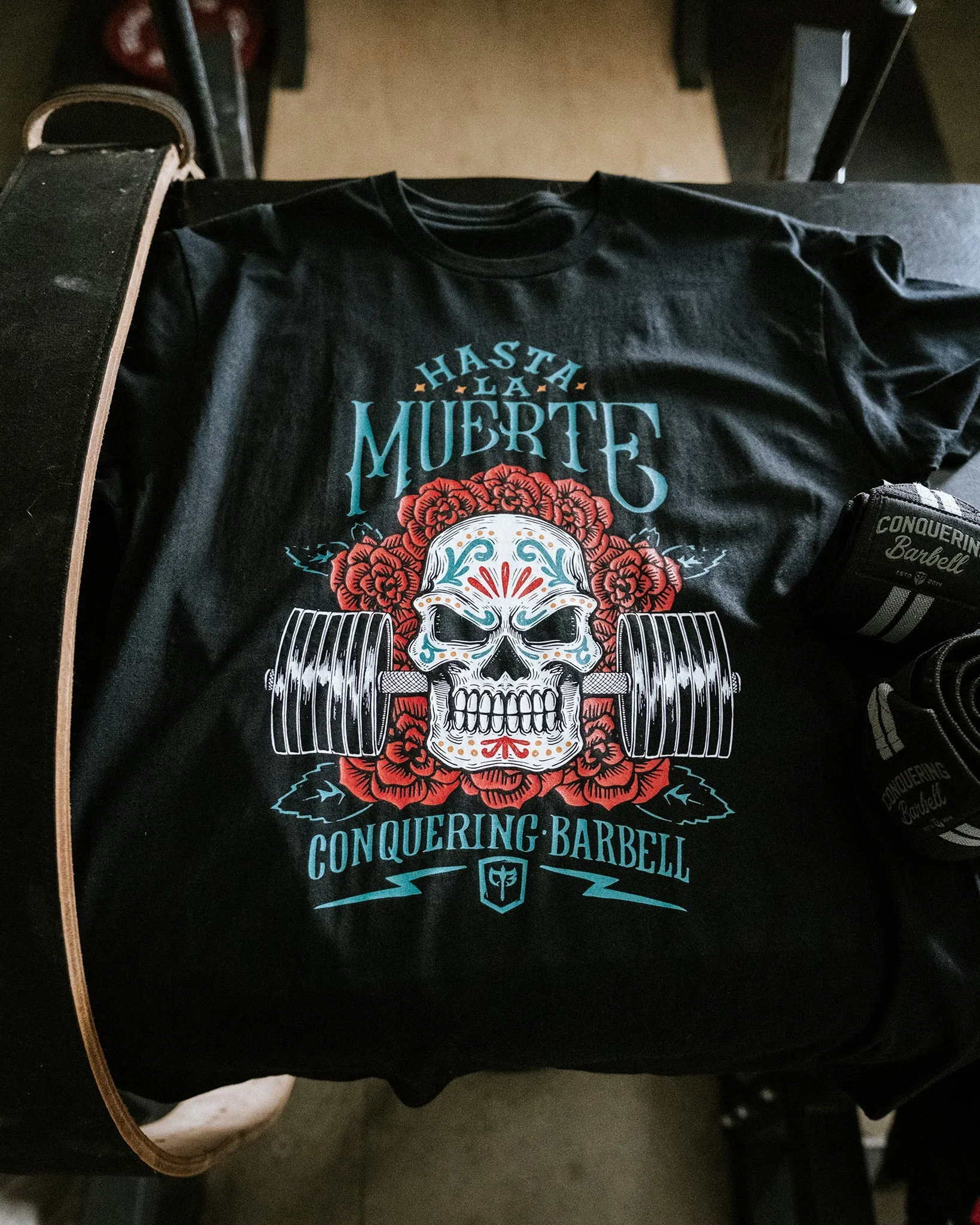 Hasta La Muerte (Until Death) - Version 2 - on Black Tee