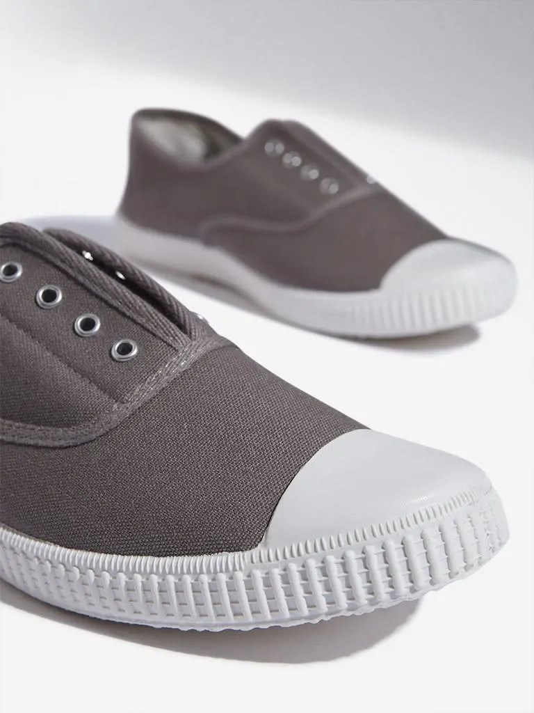 LUNA BLU Grey Canvas Shoes