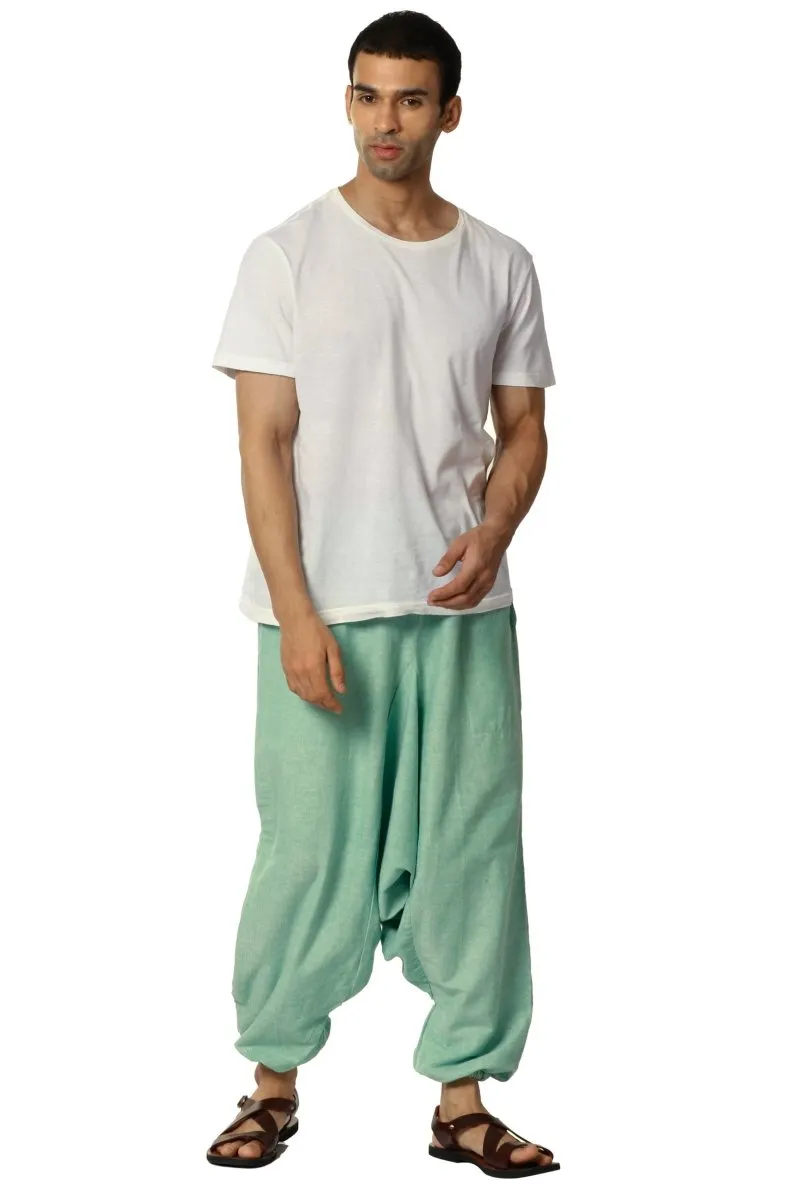 Men's Harem Pants | Sea Green | Fits Waist Size 28" to 36"