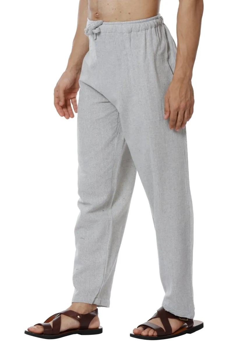 Men's Pyjama Pack of 2 | Blue and Melange Grey | Fits Waist Sizes 28" to 36"