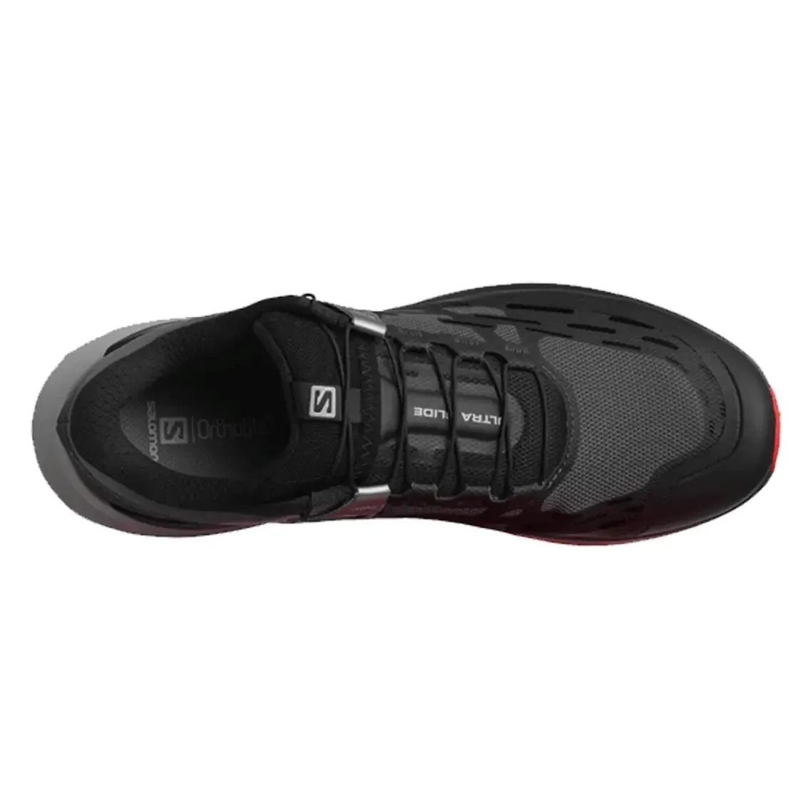 Mens Salomon Ultra Glide (Wide) - Black / Alloy / Goji