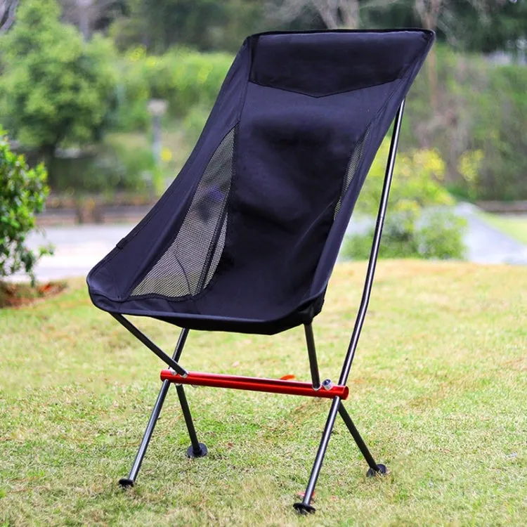 Outdoor Camping Beach Portable Ultra-Light Aluminum Alloy Folding Chair (Beige)