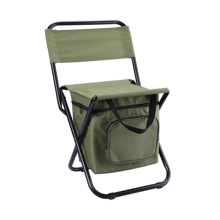 Outdoor Folding Chair with Storage Bag & Backrest & Heat Preservation Function