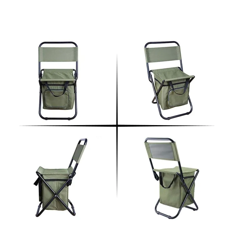 Outdoor Folding Chair with Storage Bag & Backrest & Heat Preservation Function