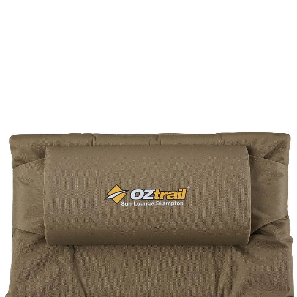 OZtrail Brampton Sun Lounge Camp Chair - Tan