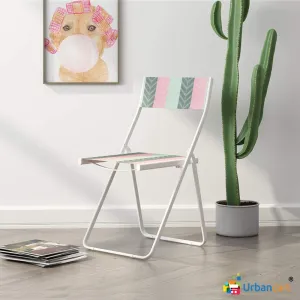 Portable Outdoor Indoor Folding Light Weight and Durable Aluminum Chair with Colorful backrest for Living Room, Bedroom & Offices- Multicolor