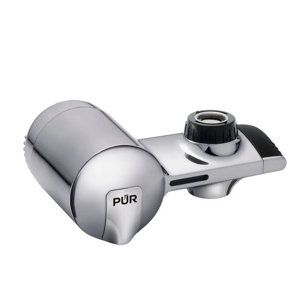 PUR PLUS Horizontal Faucet Mount Water Filtration System - Chrome