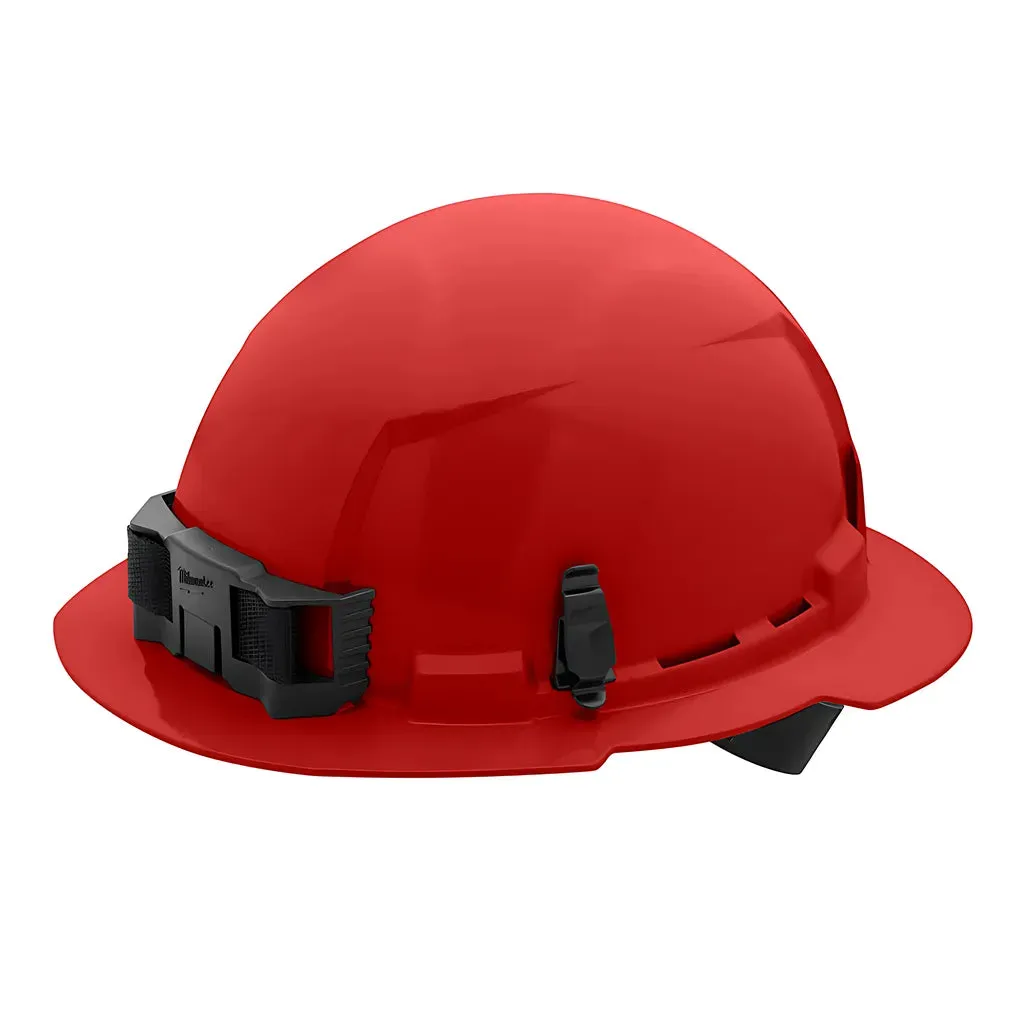 Red Full Brim Hard Hat w/4pt Ratcheting Suspension - Type 1, Class E