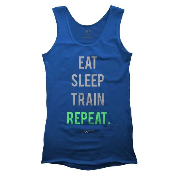 Repeat Tank - Royal/Green