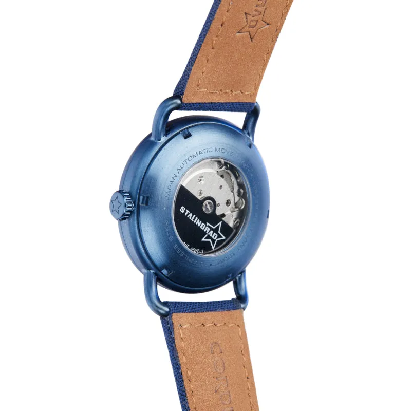 Rodim. Black/Orange Sandwich Dial. Blue Cordura Strap. SG-2800-03