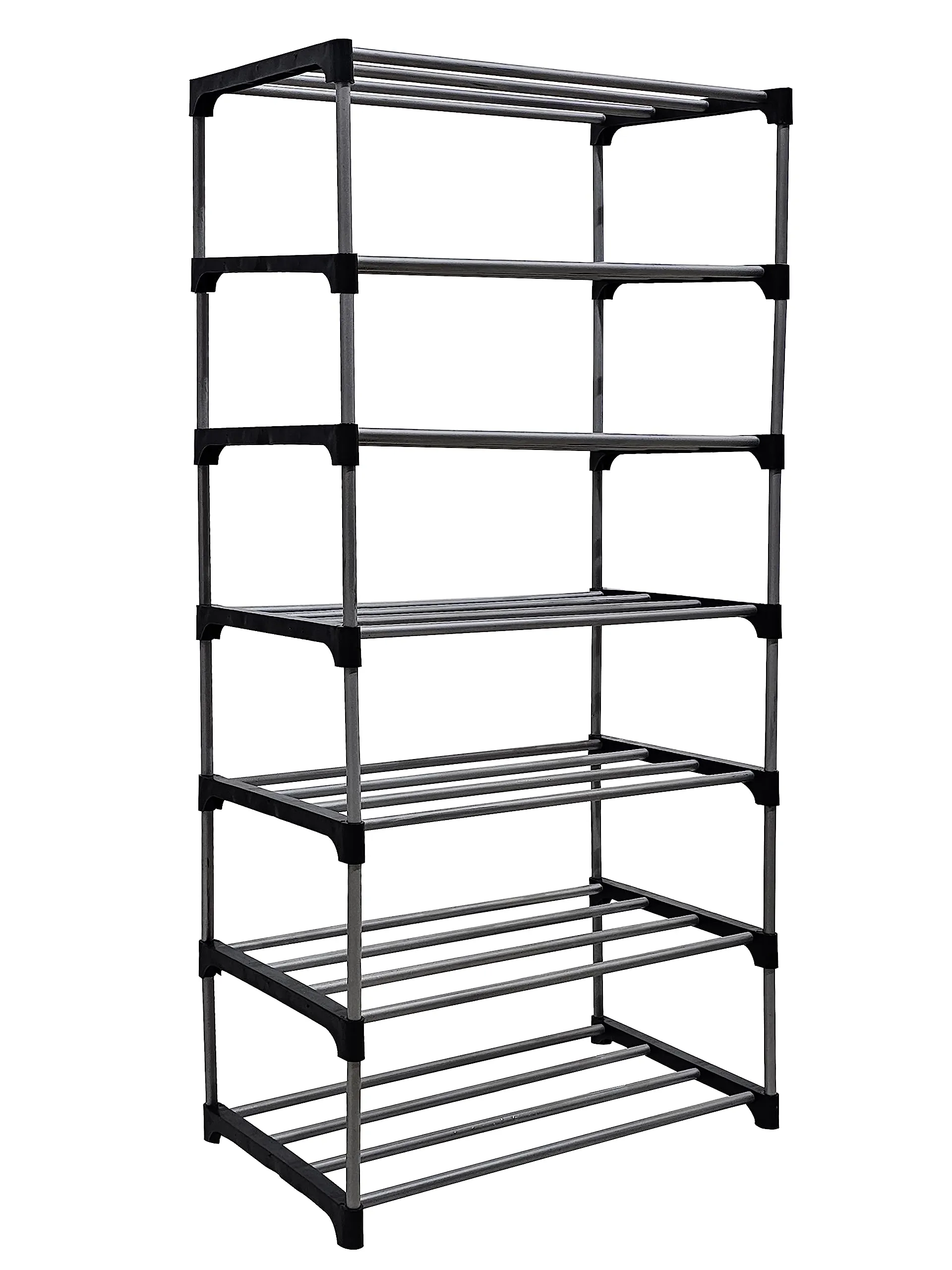 SANAMSTORE Multipurpose Heavy Duty Metal Book/Shoe/Cloth Rack for Anywhere Use (7 Layer)