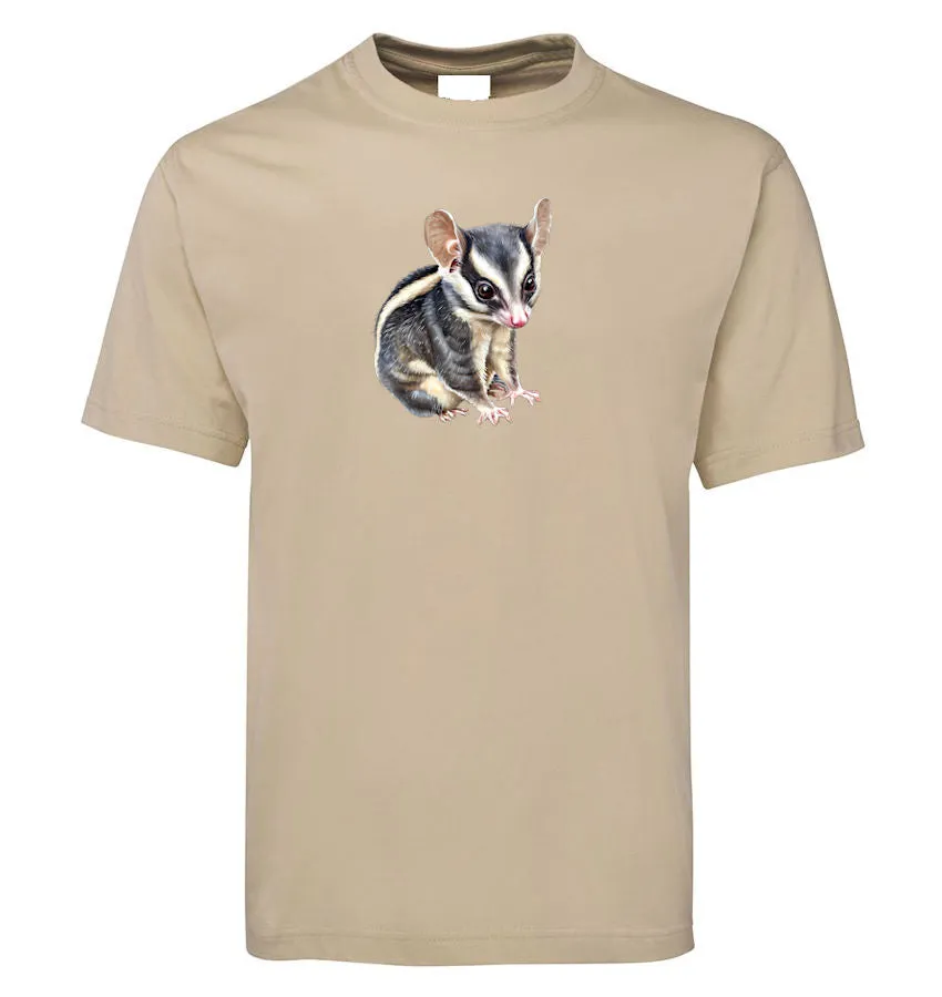 Sitting Sugar Glider Adults T-Shirt (Various Colours)