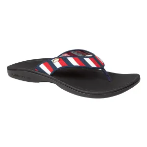 Tatum Sandal • Red, White, & Blue Knit