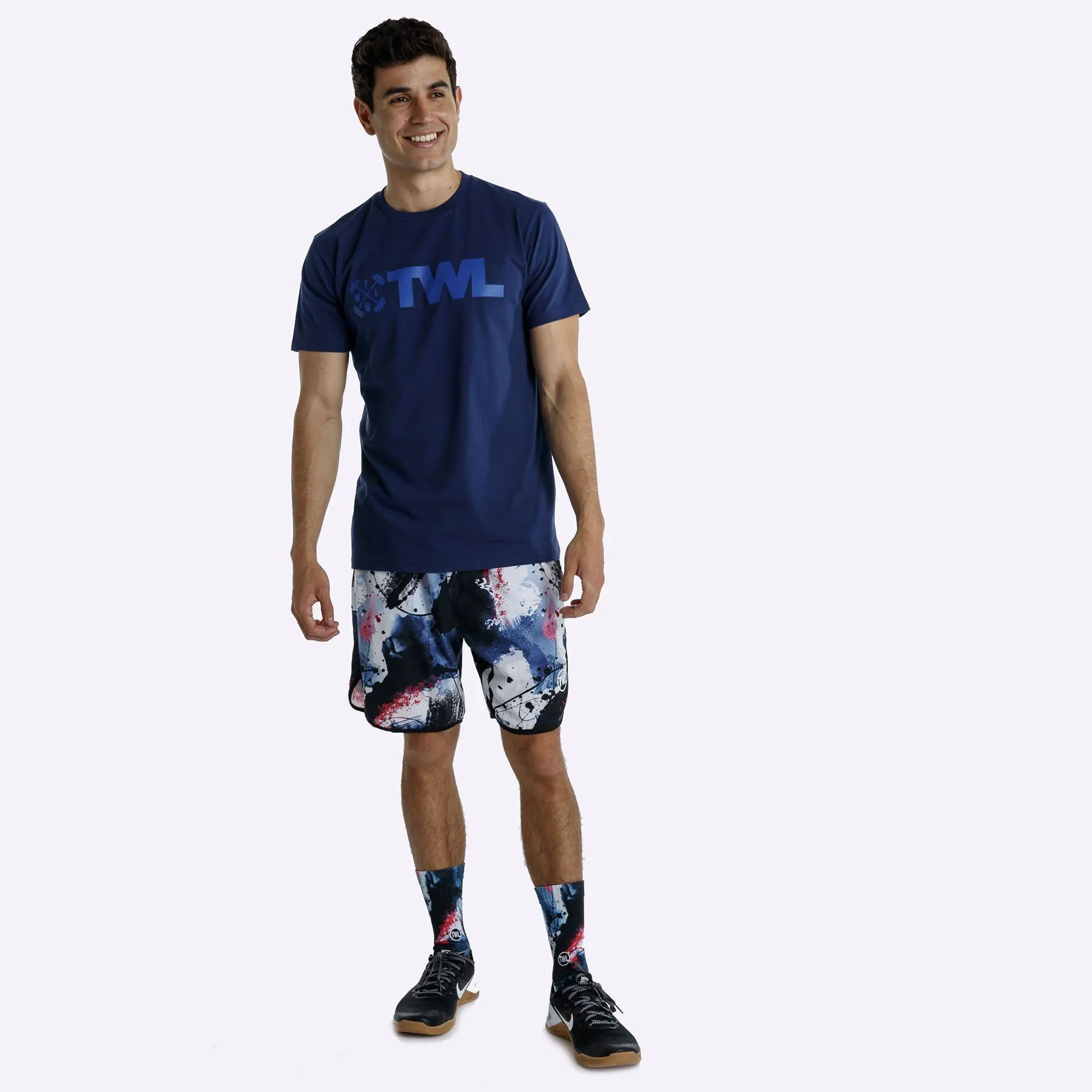 The WOD Life - Men's Classics Flux T-Shirt -  Indigo/Surf Blue