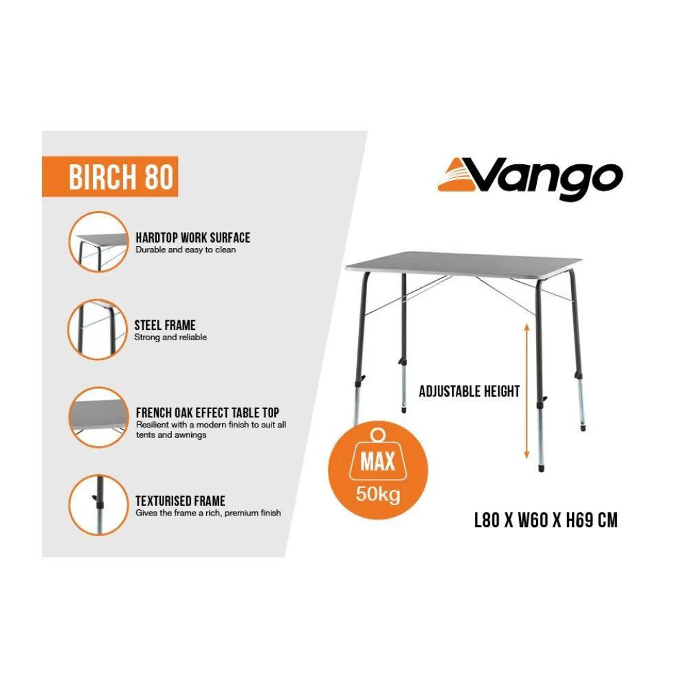 Vango Birch 80 Camping Table