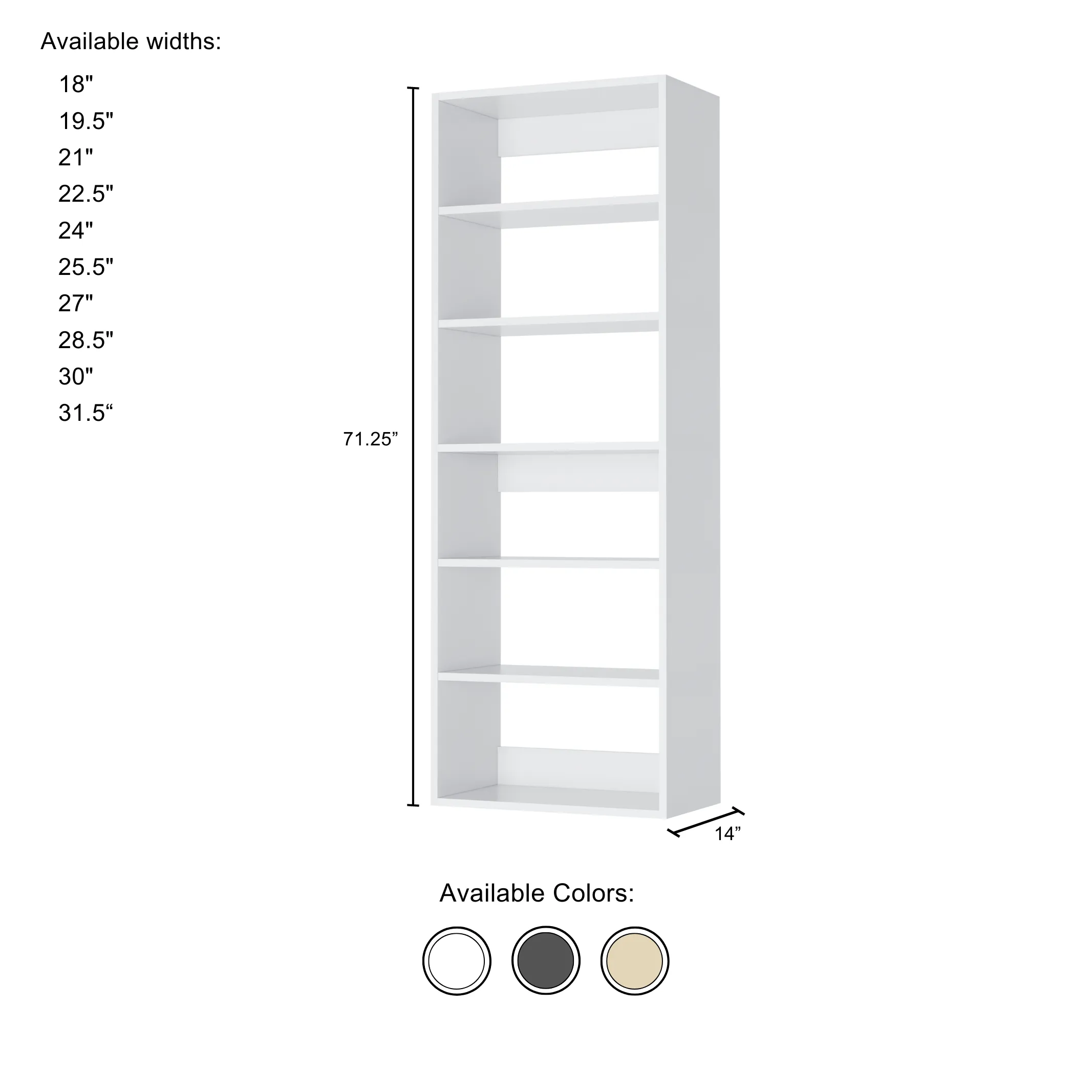 Vista Shelf Closet Tower