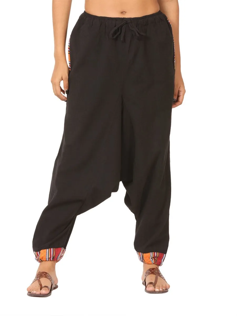 Women's Designer Harem Pants | Black | Fits Waist Size 28" to 36"