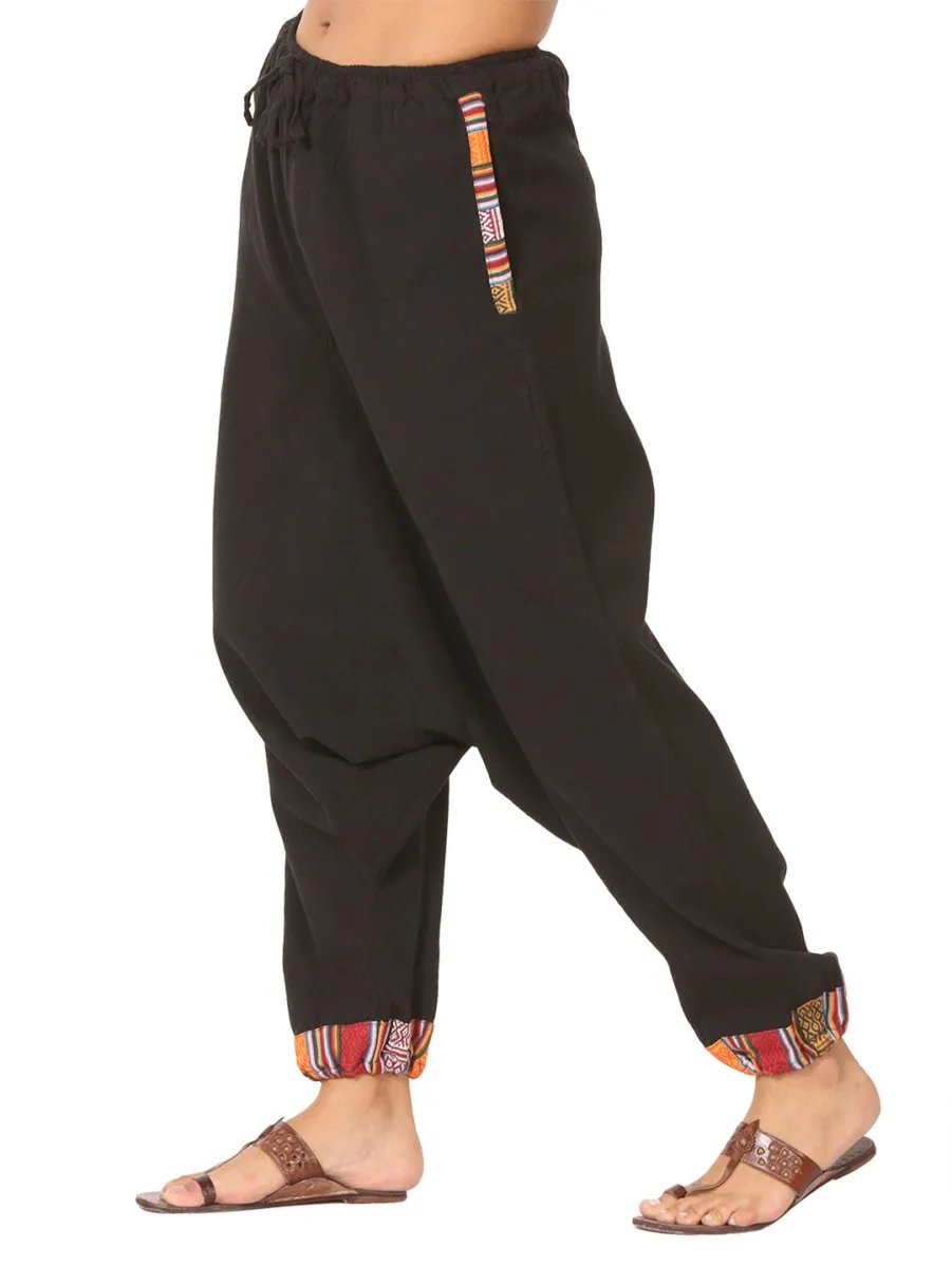 Women's Designer Harem Pants | Black | Fits Waist Size 28" to 36"